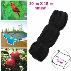 GOJOY Filet De Protection Pour étang - 15 M X 30 M - Robuste - Protection Contre Les Oiseaux - Filet De Protection Contre Les Hérons - Réutilisable - Anti-oiseaux - Taille Des Mailles : 2 -Protection Pour Végétaux Soldes 50002258 2