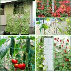 Filet à Plantes Grimpantes, Filet à Ramer Avec Maillage Large, Filet De Treillis, Pour Récolte De Concombres, Légume, Vignes, Plantes Grimpantes (1.8 X 2.7m)，Starlight -Protection Pour Végétaux Soldes 50941838 4