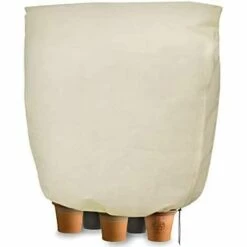 Housse De Protection Contre Le Gel Pour Plantes D'hiver - Avec Cordon De Serrage - En Polaire, Résistante Aux Déchirures - Beige - 180 X 120 Cm GROOFOO