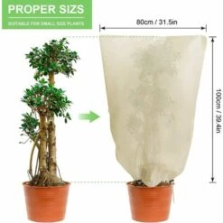 Housse De Protection Contre Le Gel Pour Plantes D'hiver - Avec Cordon De Serrage - En Polaire, Résistante Aux Déchirures - Beige - 80 X 100 Cm GROOFOO 11 Housse De Protection Contre Le Gel Pour Plantes D'hiver - Avec Cordon De Serrage - En Polaire, Résistante Aux Déchirures - Beige - 80 X 100 Cm GROOFOO -Protection Pour Végétaux Soldes 51280903 5