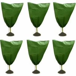 LITZEE 2pcs Paquets Sac De Protection Des Plantes, Couvre épaissie Couvre-gel Avec Cordon De Serrage, Veste Arbustive, Housse D'arbre Pour Gel Froide Gel Des Insectes Prévention Des Insectes 0.8*0.6m -Protection Pour Végétaux Soldes 51556228 5