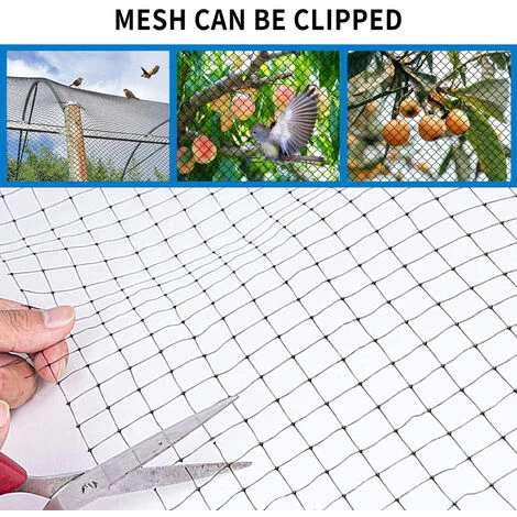 LIFCAUSAL Filet Anti-Oiseaux, Dispositifs De Culture Arbre Fruitier Jardinage Plante Clôture Filet De Protection De Fruits Légumes, Nylon Haute Résistance Anti-Fading Coupe-Vent Résistant Au Soleil, Y Compris Attaches De Câble, Noir 4 LIFCAUSAL Filet Anti-Oiseaux, Dispositifs De Culture Arbre Fruitier Jardinage Plante Clôture Filet De Protection De Fruits Légumes, Nylon Haute Résistance Anti-Fading Coupe-Vent Résistant Au Soleil, Y Compris Attaches De Câble, Noir – Image 2