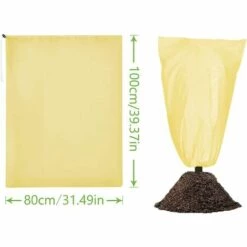 SUPERMARKET 2 PCS Housse D'Hivernage, Voile DHivernage, Housse Hivernage Pour Plantes, Housse Hivernage, Housse D Hivernage, Housse D'Hivernage Pour Plante, Housses De Protection Pour Plantes 100x80 Cm,beige，Superma -Protection Pour Végétaux Soldes 53315068 2
