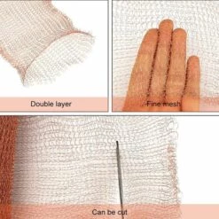 TANABATA Maille De Cuivre 6 Metre Filet De Cuivre Tricoté Pour Maison, Cuisine Et Jardin Contrôle De Chauve-Souris, Oiseaux, Escargot, Souris (6m X 12.7cm) -Protection Pour Végétaux Soldes 53775635 3