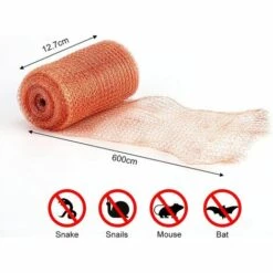 TANABATA Maille De Cuivre 6 Metre Filet De Cuivre Tricoté Pour Maison, Cuisine Et Jardin Contrôle De Chauve-Souris, Oiseaux, Escargot, Souris (6m X 12.7cm) -Protection Pour Végétaux Soldes 53775635 4
