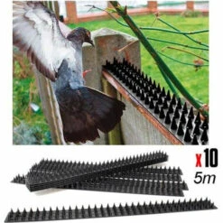 Clous Anti-oiseaux 50x4,5x3.5cm Coleur De Noir 10pcs FUIENKO -Protection Pour Végétaux Soldes 54325633 4