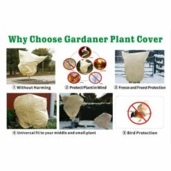TINOR 2 Pack Hivernage Plante, Housse Hivernage Plante,100 * 80cm Protection Plantes, Housse D’Hivernage, Housse De Protection Pour Plantes Housse D'hivernage Réutilisable -Protection Pour Végétaux Soldes 54497367 3