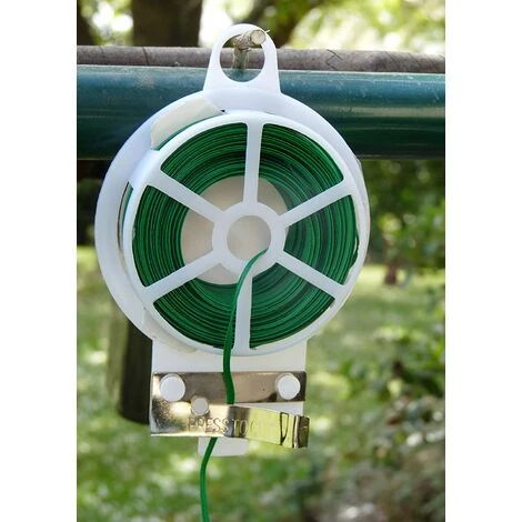 Fil De Fer Plastifi_ Vilmorin, Couleur Verte, Avec Coupe - 100 M 3 Fil De Fer Plastifi_ Vilmorin, Couleur Verte, Avec Coupe - 100 M