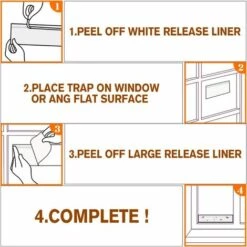 AIDUCHO 25 PCS Pièges à Insectes Mouches Pour Fenêtre Pièges Engluées Autocollant Anti-Mouches Moustiques Étanche Pour Extérieur Intérieur -Protection Pour Végétaux Soldes 55914810 5