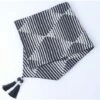 LUCKY-88 Mobilier D'intérieur Décoration Objets Décoratifs Drapeau De Table Motif Géométrique Jacquard Coton Et Lin Noir Et Blanc (32,5*220cm, Dégradé Losanges) -Protection Pour Végétaux Soldes 56330144 1