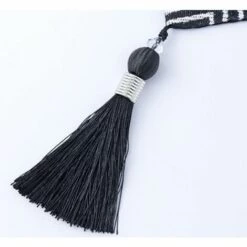 LUCKY-88 Mobilier D'intérieur Décoration Objets Décoratifs Drapeau De Table Motif Géométrique Jacquard Coton Et Lin Noir Et Blanc (32,5*220cm, Dégradé Losanges) -Protection Pour Végétaux Soldes 56330144 3