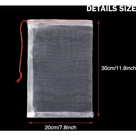 IRISFR 50 Pcs Sac De Protection Fruits Résille Nylon Filets Pour Jardin Sac De Protection De Raisin 30 X 20 Cm Pour La Protection Des Végétaux Évitez Les Insectes Oiseaux Outils De Jardin,Lilaris 4 IRISFR 50 Pcs Sac De Protection Fruits Résille Nylon Filets Pour Jardin Sac De Protection De Raisin 30 X 20 Cm Pour La Protection Des Végétaux Évitez Les Insectes Oiseaux Outils De Jardin,Lilaris – Image 2