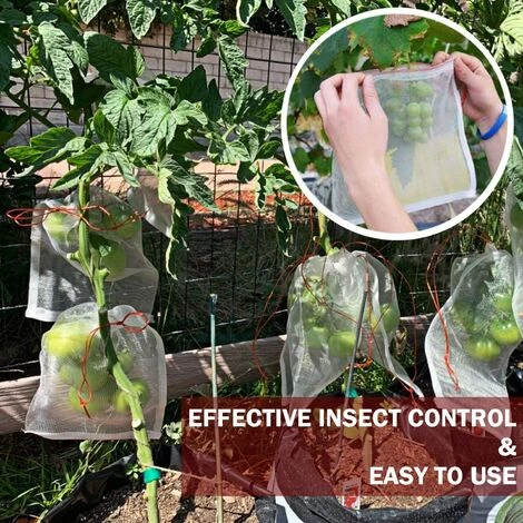 IRISFR 50 Pcs Sac De Protection Fruits Résille Nylon Filets Pour Jardin Sac De Protection De Raisin 30 X 20 Cm Pour La Protection Des Végétaux Évitez Les Insectes Oiseaux Outils De Jardin,Lilaris 6 IRISFR 50 Pcs Sac De Protection Fruits Résille Nylon Filets Pour Jardin Sac De Protection De Raisin 30 X 20 Cm Pour La Protection Des Végétaux Évitez Les Insectes Oiseaux Outils De Jardin,Lilaris – Image 4