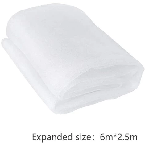 CHANCEY Filet De Protection Des Légumes, 6x2.5M Filet D'anti-Insectes En Maille, Insectes Protection Jardin, Pour Protéger Plantes Fruits Fleurs Cultures Vergers,SEMAket,blanc 4 CHANCEY Filet De Protection Des Légumes, 6x2.5M Filet D'anti-Insectes En Maille, Insectes Protection Jardin, Pour Protéger Plantes Fruits Fleurs Cultures Vergers,SEMAket,blanc – Image 2