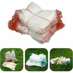 CHANCEY 100 Pièces Jardin Plante Fruits Protection Sac Cordon Filet Sac Insectes Moustique Insecte Ravageur Oiseaux Jardin Protéger Sacs 10 Cm X 15 Cm,SEMAket,blanc -Protection Pour Végétaux Soldes 56679431 3