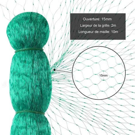 CHANCEY Filet Anti Oiseaux,3pcs 2 * 10m Vert Jardin Oiseau Filet De Pour Plante Filet De Protection,Protéger Les Plantes, Les Fruits, Les Fleurs Et Les Légumes,Maille De 15 Mm,SEMAket 4 CHANCEY Filet Anti Oiseaux,3pcs 2 * 10m Vert Jardin Oiseau Filet De Pour Plante Filet De Protection,Protéger Les Plantes, Les Fruits, Les Fleurs Et Les Légumes,Maille De 15 Mm,SEMAket – Image 2