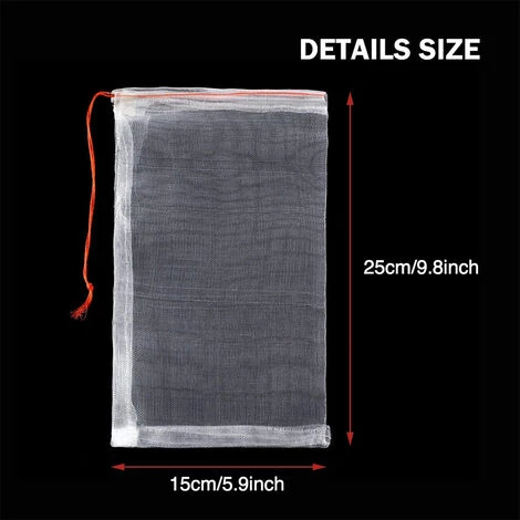 PETITES ECREVISSES 100 Pcs Sac Protection Fruits De 25x15cm Sachet Protection Raisin En Nylon Filet De Protection Pour Jardin Potager Contre Insectes Et Oiseaux 5 PETITES ECREVISSES 100 Pcs Sac Protection Fruits De 25x15cm Sachet Protection Raisin En Nylon Filet De Protection Pour Jardin Potager Contre Insectes Et Oiseaux – Image 3