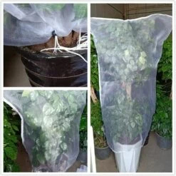 BENOBBY KIDS 0,8 * 0,8 M Serrure à Cordon, Filet à L'épreuve Des Insectes Et Des Oiseaux Avec Cordon De Serrage, Lot De 2 Sacs De Protection Des Fruits Pour Le Jardin -Protection Pour Végétaux Soldes 56864036 3
