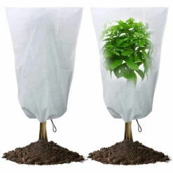 LUCKY-88 Couverture De Protection Contre Le Froid Des Plantes Couverture De Protection Des Plantes Couverture De Protection Contre Le Froid Des Arbres Fruitiers (0,8 M De Large * 1 M De Haut Cordon De Serrage Inférieur)