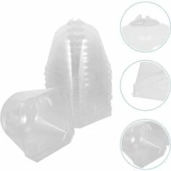 MACARON Cloche De Jardin Plante Dôme Cloche Couverture Plantes Couvre Le Gel Garde Protection Contre Le Gel Pour Les Plantes De Jardin En Plein Air Outils Jardin Accessoires 10 Pièces（7*7cm）LO-Ron -Protection Pour Végétaux Soldes 57779693 3