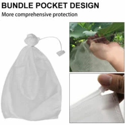 MACARON Lot De 25 Sacs De Protection Pour Fruits En Avec Cordon De Serrage Ensachage De Fruits, à L'épreuve Des Oiseaux, Imperméable, à L'épreuve Des Insectes, Sac De Fruits Végétaux, Ensachage De Semis（24*36cm）LO-Ron -Protection Pour Végétaux Soldes 57779727 3