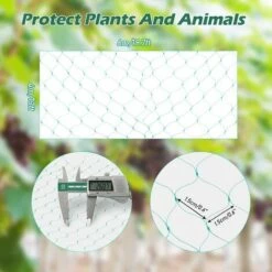 CADEAUX Filet Anti-Oiseaux, Filet De Jardin Vert 4x6m, Filet De Protection Pour Filet De Plantes, Protège Plantes, Fruits, Fleurs Et Légumes, Trou De 15mm -Protection Pour Végétaux Soldes 57963945 3