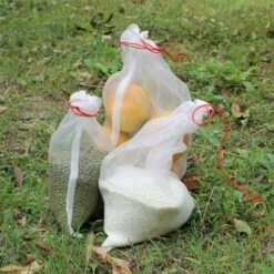 AOUGO 100 Pièces Jardin Plante Fruits Protection Sac Cordon Filet Sac Insecte Moustique Insecte Ravageur Oiseaux Jardin Protéger Sacs 10 Cm X 15 Cm -Protection Pour Végétaux Soldes 58573711 5