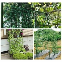 AOUGO Treillis De Jardin En Plastique Résistant Pour Plantes Grimpantes, Légumes, Fruits, Fleurs (2 X 10 M, Vert) 11 AOUGO Treillis De Jardin En Plastique Résistant Pour Plantes Grimpantes, Légumes, Fruits, Fleurs (2 X 10 M, Vert) -Protection Pour Végétaux Soldes 58576132 5