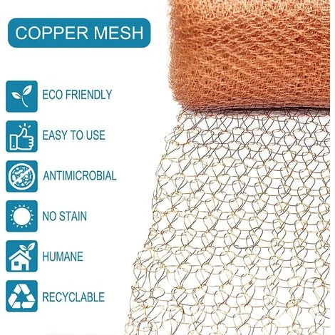 CHANCEY Grillage Anti Rongeur De Haute Qualité, 100% Cuivre Anti Limace Escargot Souris Rat Oiseaux Nematodes Ferramol, Filet De Cuivre Tricot Pour L'intérieur, Le Jardin(6 Mètres),SEMAket 7 CHANCEY Grillage Anti Rongeur De Haute Qualité, 100% Cuivre Anti Limace Escargot Souris Rat Oiseaux Nematodes Ferramol, Filet De Cuivre Tricot Pour L'intérieur, Le Jardin(6 Mètres),SEMAket – Image 5