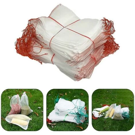 AOUGO 100 Pièces Jardin Plante Fruits Protection Sac Cordon Filet Sac Insectes Moustique Insecte Ravageur Oiseaux Jardin Protéger Sacs 10 Cm X 15 Cm 4 AOUGO 100 Pièces Jardin Plante Fruits Protection Sac Cordon Filet Sac Insectes Moustique Insecte Ravageur Oiseaux Jardin Protéger Sacs 10 Cm X 15 Cm – Image 2