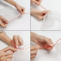 LYCXAMES Sacs De Protection Pour Arbres Fruitiers, 100 PCS 6x10 Inch Fruit Protection Netting With Drawstring, Garden Plant Protector Mesh Cover Bag For Grape, Tomato, Banana, Peach, Apple, Flower -Protection Pour Végétaux Soldes 59303635 3