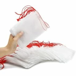 LYCXAMES Sacs De Protection Pour Fruits, 100 Paquets De Sacs De Filet De Jardin En Nylon De 4x6 Pouces Avec Cordon De Serrage Pour Protéger Les Graines Des Plantes, Les Fruits, Les Fleurs Et Les Légumes, Sac De Protection Réutilisable En Maille.