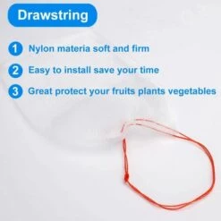 LYCXAMES 50 Pcs Sacs De Protection Pour Fruits De Jardin - 6x10 In Net Barrier Bag Friut, Garden Nylon Mesh Bags With Drawsting, Netting Bags For Protect Fruits, Plants, Vegetables -Protection Pour Végétaux Soldes 59304106 4