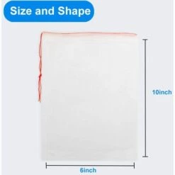 LYCXAMES 50 Pcs Sacs De Protection Pour Fruits De Jardin - 6x10 In Net Barrier Bag Friut, Garden Nylon Mesh Bags With Drawsting, Netting Bags For Protect Fruits, Plants, Vegetables -Protection Pour Végétaux Soldes 59304106 5