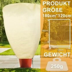 GALOZZOIT Housse D'hivernage Pour Plante, 180 X 120cm Voile Hivernage Plante, Housse D'hivernage Réutilisable Convient Pour La Protection Des Plantes En Extérieur En Hiver 9 GALOZZOIT Housse D'hivernage Pour Plante, 180 X 120cm Voile Hivernage Plante, Housse D'hivernage Réutilisable Convient Pour La Protection Des Plantes En Extérieur En Hiver -Protection Pour Végétaux Soldes 59853537 3