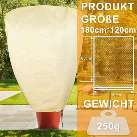 GALOZZOIT Housse D'hivernage Pour Plante, 180 X 120cm Voile Hivernage Plante, Housse D'hivernage Réutilisable Convient Pour La Protection Des Plantes En Extérieur En Hiver 5 GALOZZOIT Housse D'hivernage Pour Plante, 180 X 120cm Voile Hivernage Plante, Housse D'hivernage Réutilisable Convient Pour La Protection Des Plantes En Extérieur En Hiver – Image 3