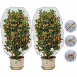 PERLE RARE Filet Pour Arbres Fruitiers, Filet De Protection Des Plantes 2 Pièces Avec Cordon De Serrage, Filet De Jardin (1 X 1,5 M/0,8 Mm Maille)