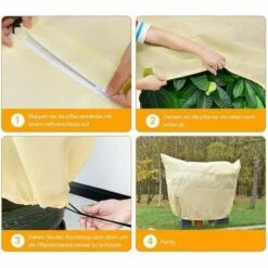 LYCXAMES Housse De Protection Pour Arbre Fruitiers,résistant Au Froid Et Au Gel,pour Plantes De Jardin,sac De Protection Pour Les Plantes,housse Pour Arbres Fruitiers Avec Fermeture éclair 180*120 Cm -Protection Pour Végétaux Soldes 60103975 4
