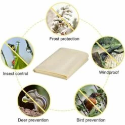 LYCXAMES Housse De Protection Pour Arbre Fruitiers,résistant Au Froid Et Au Gel,pour Plantes De Jardin,sac De Protection Pour Les Plantes,housse Pour Arbres Fruitiers Avec Fermeture éclair 180*120 Cm -Protection Pour Végétaux Soldes 60103975 5