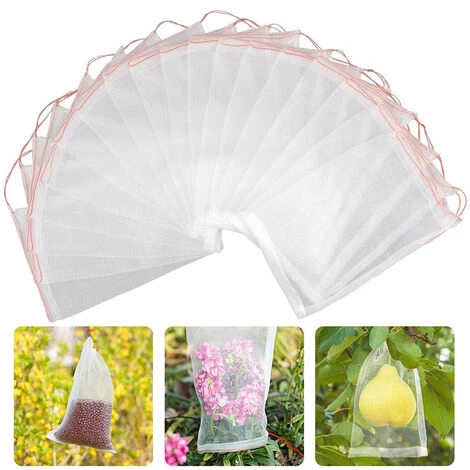 FR-LIFE 50Pcs Fruits Sac De Protection Jardin Maille Sac GuêPe Protection Organza Sac Avec Cordon De Serrage Pour ProtéGer Contre Le Vinaigre De Cerise Mouche GuêPe Nourrir Les Oiseaux Insectes 25X15cm, BR-Vie 3 FR-LIFE 50Pcs Fruits Sac De Protection Jardin Maille Sac GuêPe Protection Organza Sac Avec Cordon De Serrage Pour ProtéGer Contre Le Vinaigre De Cerise Mouche GuêPe Nourrir Les Oiseaux Insectes 25X15cm, BR-Vie