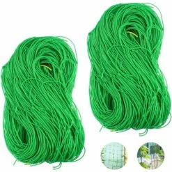 FR-LIFE Filet De Treillis De Support De Plante Filet De Treillis Pour Plante Grimpante En Polyethylene Filet De Treillis De Culture Pour Vignes Légumes Fleurs Fruits Concumbre Tomate Pois,2 Pcs 1.8m*3.6m,BR-Vie