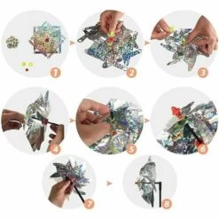 PREMIER Oiseaux Decoration Jardin Pic Anti Pigeon Dissuasion Anti-Oiseaux Réfléchissant Pour Moulin à Vent Réfléchissant Pour Protéger Le Jardin, Verger Et Cour Intérieure (Lot De 4) -Protection Pour Végétaux Soldes 60531387 3