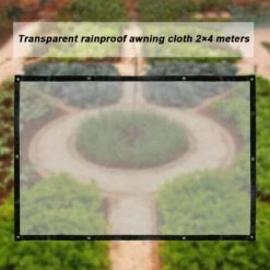 QERSTA Bâche Transparente Imperméable Avec Oeillets Et Corde Bâche De Protection Bâche Extérieure Imperméable Bâches Pour Abri De Balcon, Jardin, Serre, Plantes (2x4m) -Protection Pour Végétaux Soldes 61061876 5