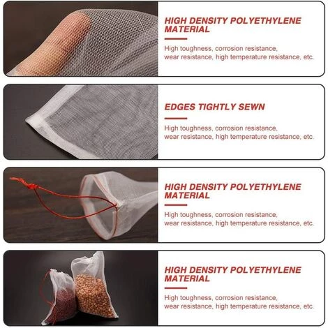 HIASDFLS 50Pcs Fruits Sac De Protection Jardin Maille Sac Guêpe Protection Organza Sac Avec Cordon De Serrage Pour Protéger Contre Le Vinaigre De Cerise Mouche Guêpe Nourrir Les Oiseaux Insectes 25X15Cm 4 HIASDFLS 50Pcs Fruits Sac De Protection Jardin Maille Sac Guêpe Protection Organza Sac Avec Cordon De Serrage Pour Protéger Contre Le Vinaigre De Cerise Mouche Guêpe Nourrir Les Oiseaux Insectes 25X15Cm – Image 2