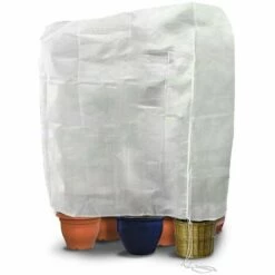 VOUNOT Housse D'Hivernage Plante Avec Cordon Et Zipper Polypropylème 150g/m² 250x360cm Blanc