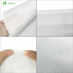 VOUNOT Housse D'Hivernage Plante Avec Cordon Et Zipper Polypropylème 150g/m² 250x360cm Blanc -Protection Pour Végétaux Soldes 61326460 5