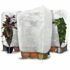 VOUNOT Lot De 3 Housse Hivernage Plante Avec Cordon Et Zipper Polypropylème 80g/m² 200x240cm Blanc