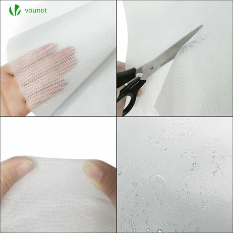 VOUNOT Voile D’hivernage En Polypropylème 50g/m² 1.5x10m Avec Piquets Blanc 6 VOUNOT Voile D’hivernage En Polypropylème 50g/m² 1.5x10m Avec Piquets Blanc – Image 4