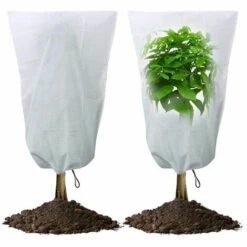 SINCèREETALI Couverture De Protection Contre Le Froid Des Plantes Couverture De Protection Des Plantes Couverture De Protection Contre Le Froid Des Arbres Fruitiers (0,8 M De Large * 1,2 M De Haut Cordon De Serrage Inférieur)