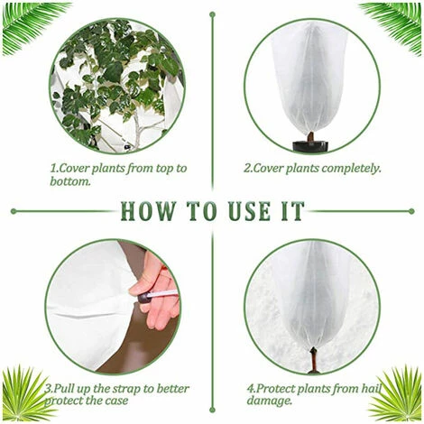 SINCèREETALI Couverture De Protection Contre Le Froid Des Plantes Couverture De Protection Des Plantes Couverture De Protection Contre Le Froid Des Arbres Fruitiers (0,8 M De Large * 1,2 M De Haut Cordon De Serrage Inférieur) 6 SINCèREETALI Couverture De Protection Contre Le Froid Des Plantes Couverture De Protection Des Plantes Couverture De Protection Contre Le Froid Des Arbres Fruitiers (0,8 M De Large * 1,2 M De Haut Cordon De Serrage Inférieur) – Image 4